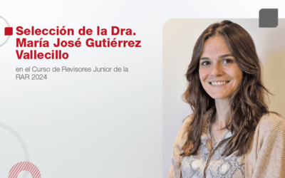 Dra. María José Gutiérrez Vallecillo seleccionada en el Curso de Revisores Junior de la RAR 2024